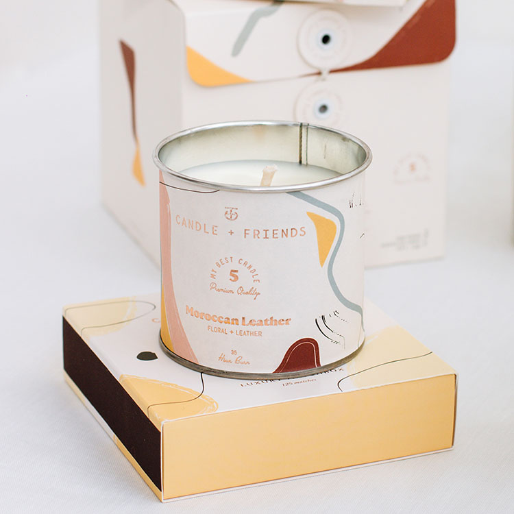 Candle + Friends No 5 Moroccan Leather Teneke Mum — görsel 4