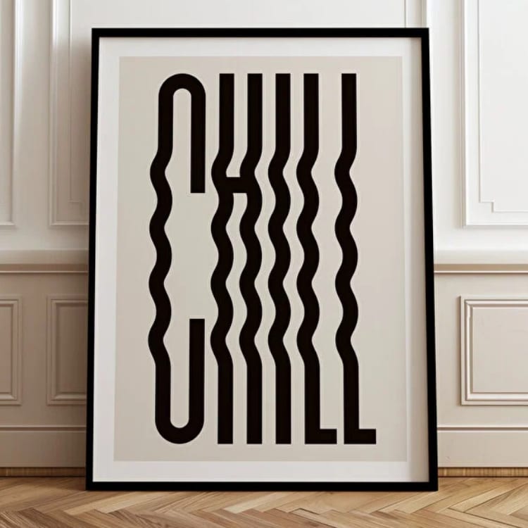 Ahşap Çerçeveli Chill Poster Tablo (30x40 cm) — görsel 3