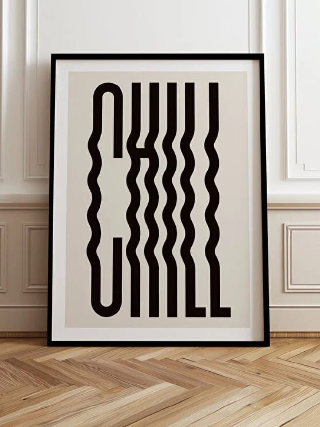 Ahşap Çerçeveli Chill Poster Tablo (30x40 cm) — görsel 1